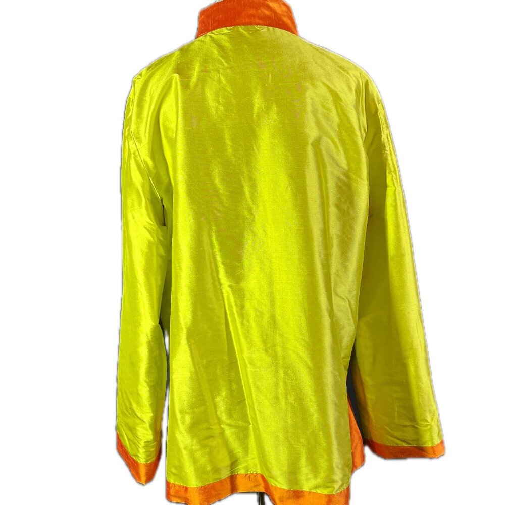 NWT UC2 Under Construction Size XL Silk Jacket Open-Front Reversible Orange - Picture 5 of 12